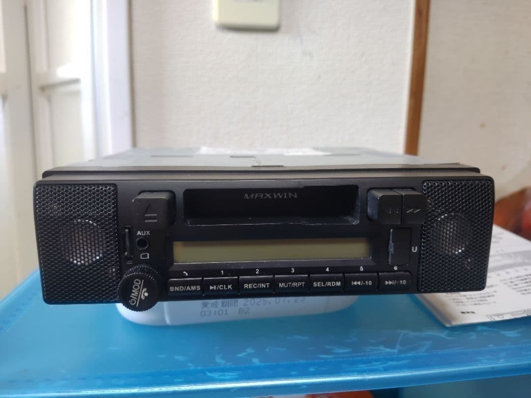 カセットデッキ スピーカー付 ラジオ 1DIN USB SD