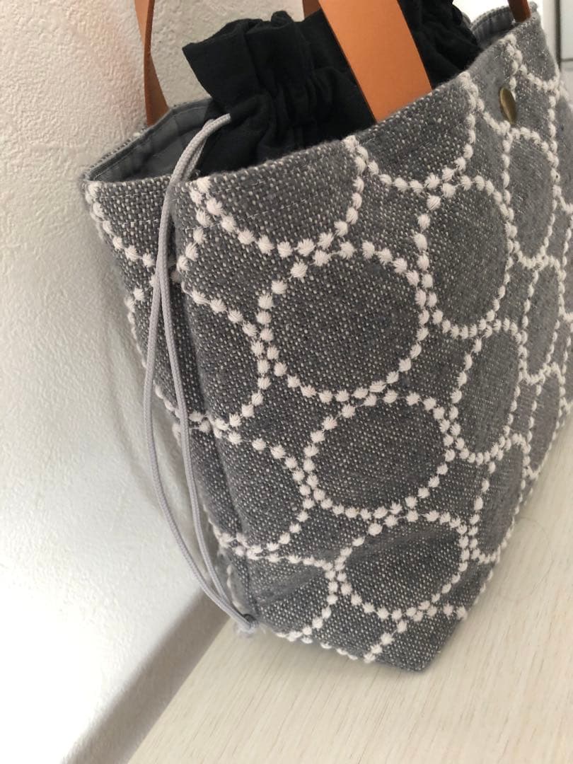 ハンドメイド　巾着バッグ　ミナペルホネン　タンバリン　かばん