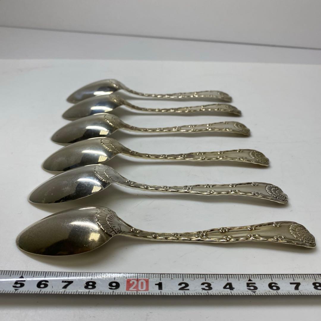 専用　ティファニーsterling刻印　彫金スプーン6点　187g 共袋　トサヒ