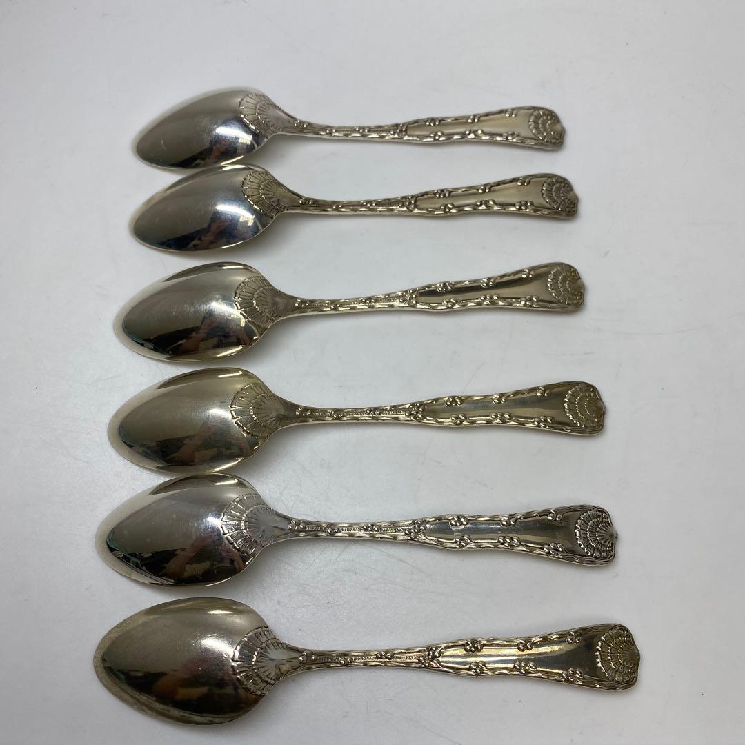 専用　ティファニーsterling刻印　彫金スプーン6点　187g 共袋　トサヒ