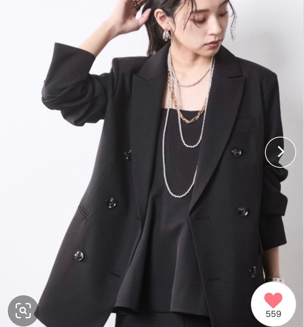 【セットアップ対応】ダブルテーラードジャケット＜大きいサイズ＞シックスタイル