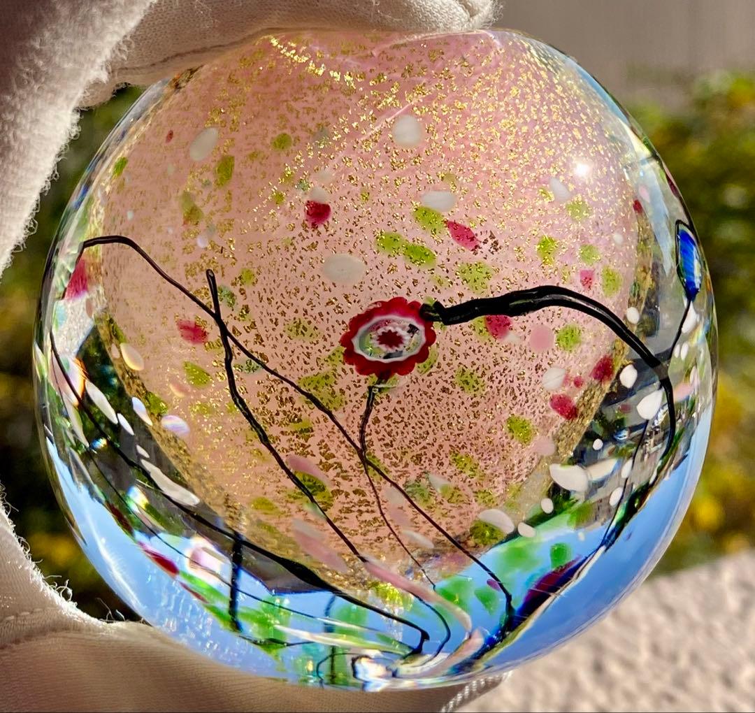 ガラス作家＊黒木国昭　ガラスアート光琳　花器　花瓶　置物　ペーパーウェイト　文鎮