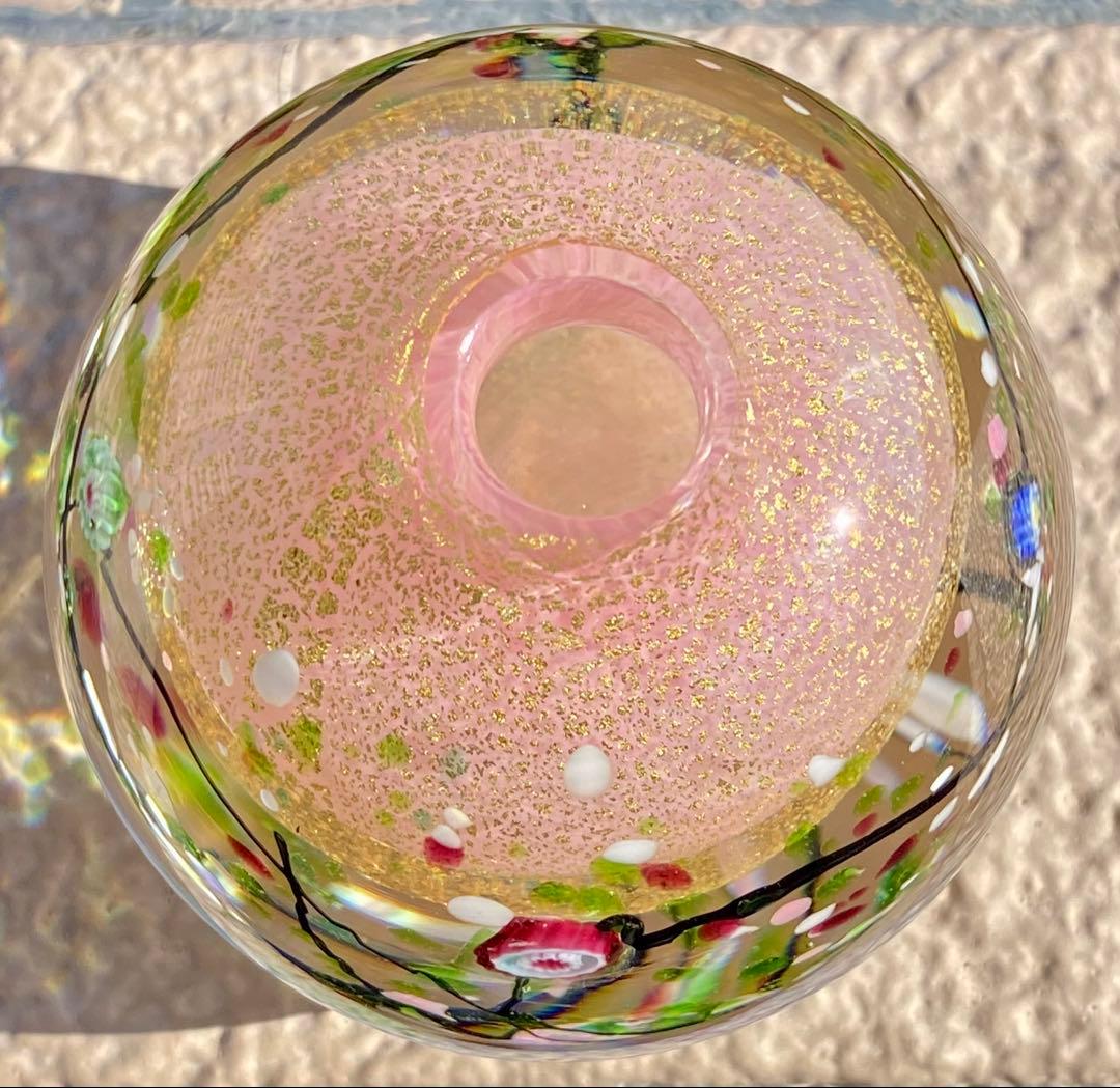 ガラス作家＊黒木国昭　ガラスアート光琳　花器　花瓶　置物　ペーパーウェイト　文鎮