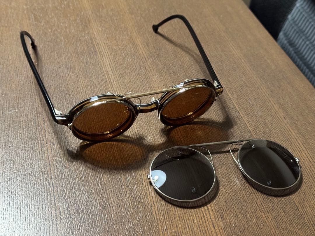 【美品】白山眼鏡店　FLIP-UP FRONT(べっ甲フレーム)