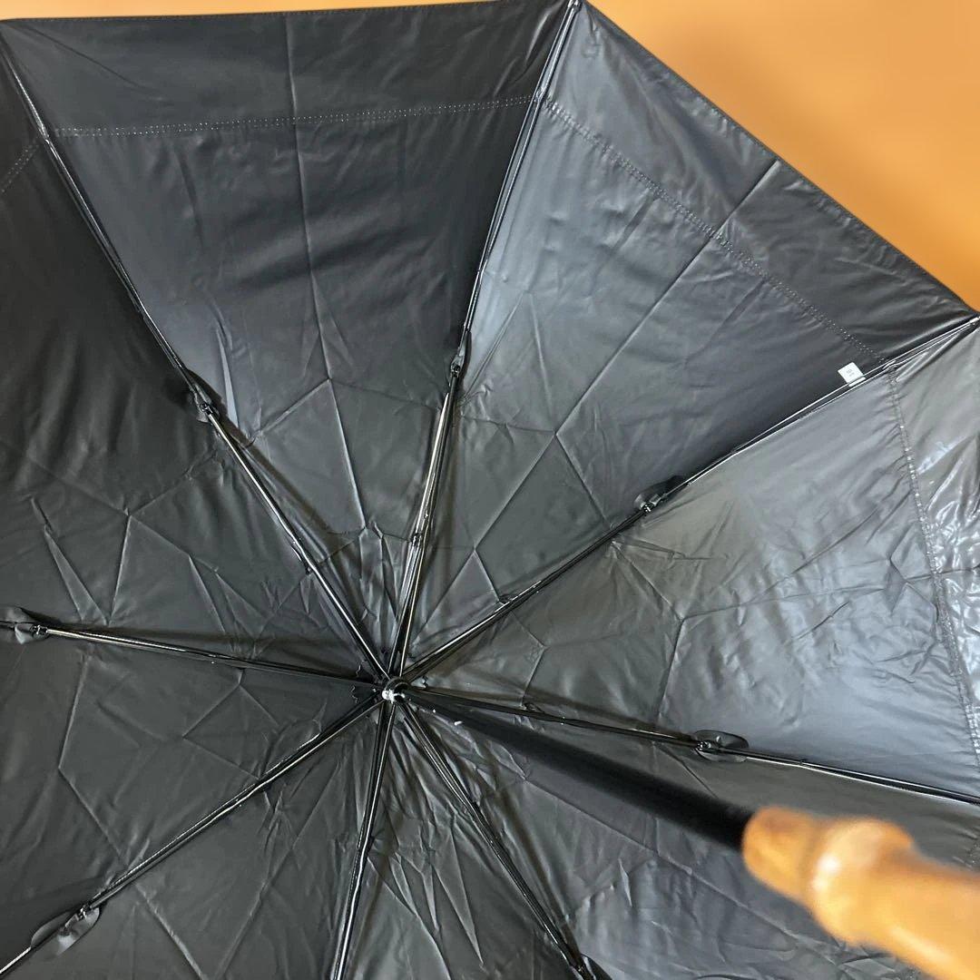 芦屋ロサブラン　日傘　２段折　ミドル　コンビ　曲がり手元　大きめ　簡単開閉