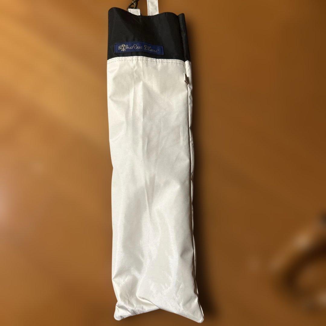 芦屋ロサブラン　日傘　２段折　ミドル　コンビ　曲がり手元　大きめ　簡単開閉