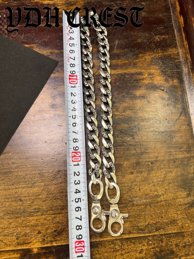 バイカー必須　ウォレット用プレーン　シルバーチェーン　TYPE1　QBKL005