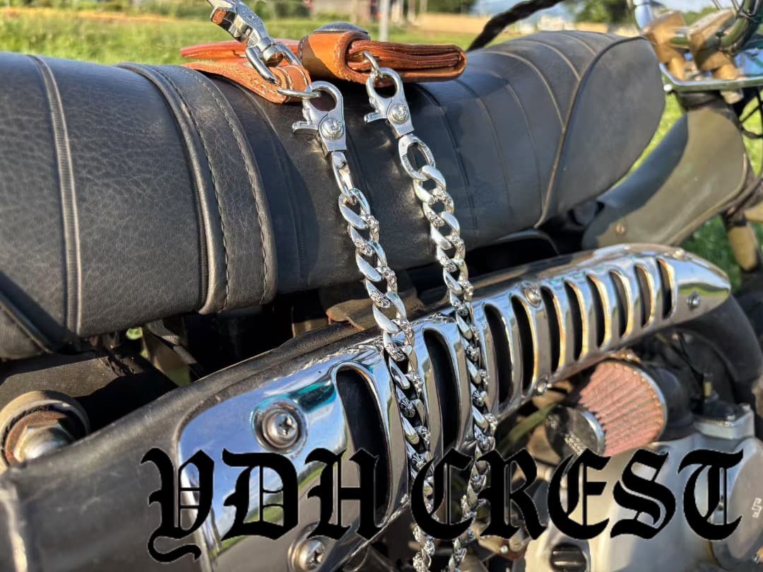 バイカー必須　ウォレット用プレーン　シルバーチェーン　TYPE1　QBKL005