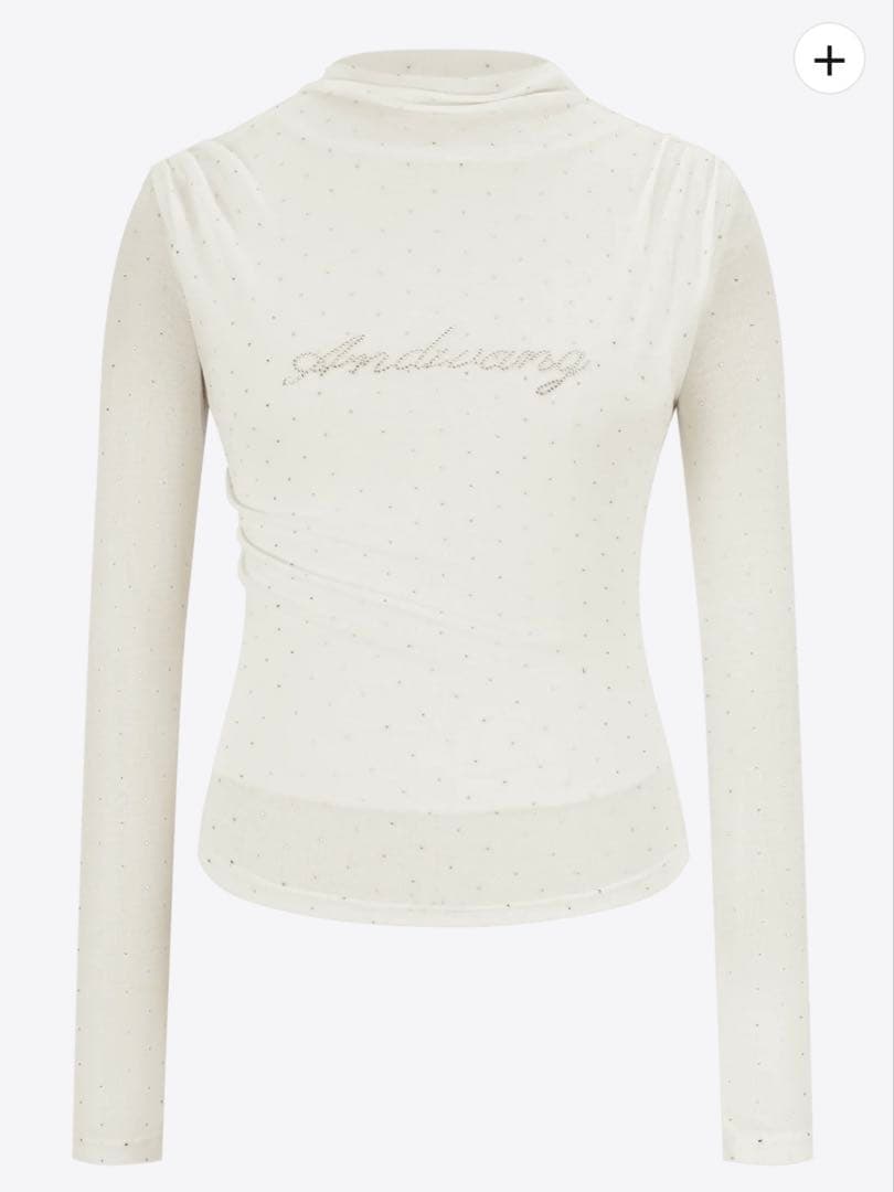 トップス andwang AND bijou high neck tops white