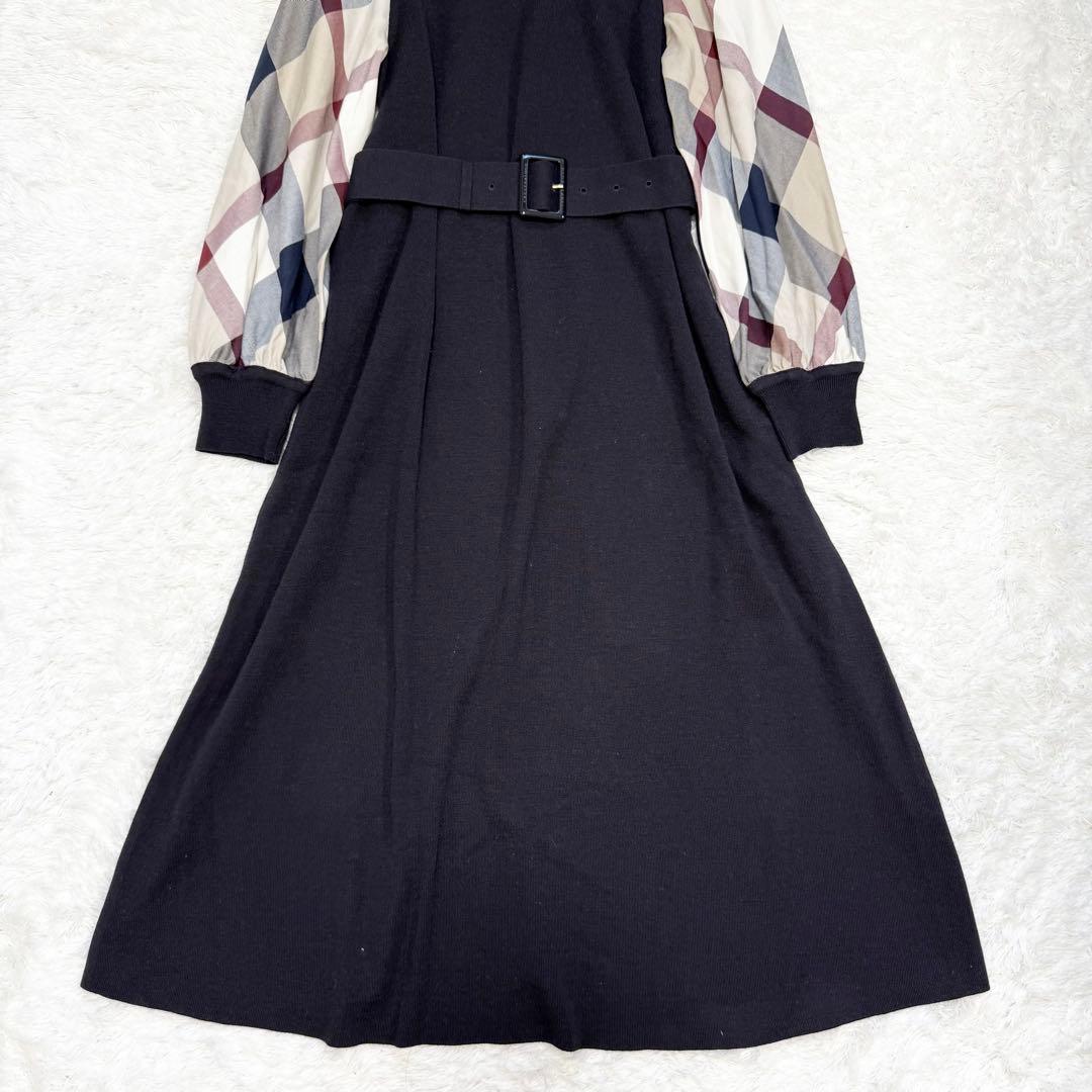 【極美品】ブルーレーベルクレストブリッジ　ウールアクリルブレンドニットワンピース