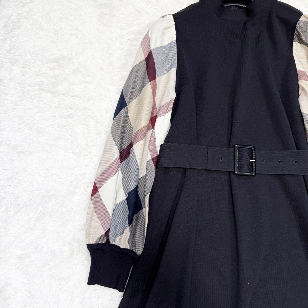 【極美品】ブルーレーベルクレストブリッジ　ウールアクリルブレンドニットワンピース