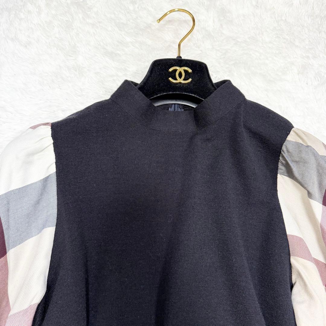 【極美品】ブルーレーベルクレストブリッジ　ウールアクリルブレンドニットワンピース