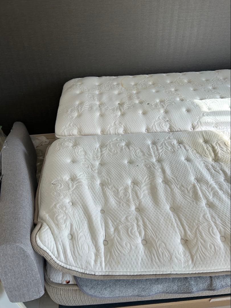 直接orエリア配送限定 ニトリ クイーン跳ね上げ式ベット Nスリープマットレス