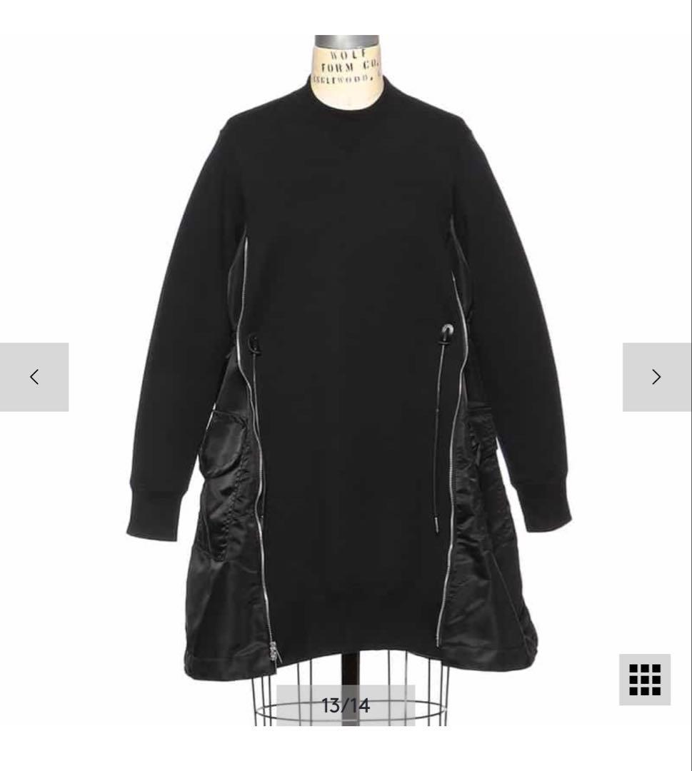 SACAIコンビネーション スウェットワンピース ブラック サイズ１新品未使用