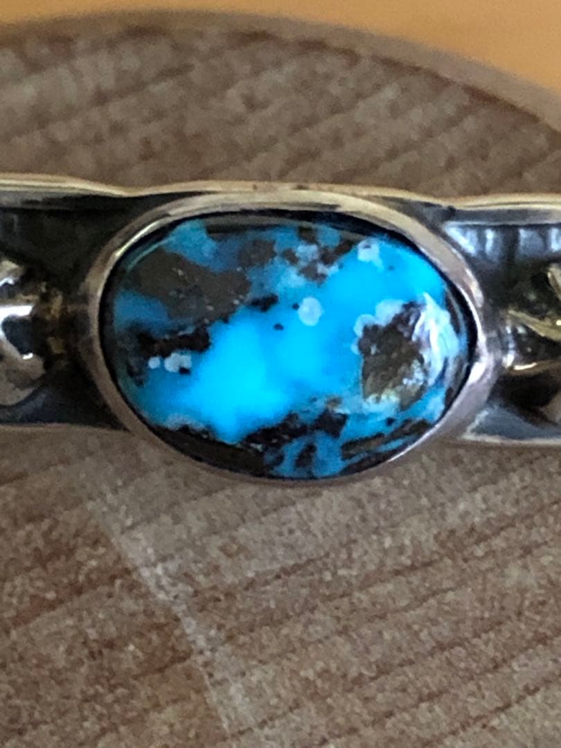 ビズビー　ターコイズ　バングル　ナバホ　インディアンジュエリー