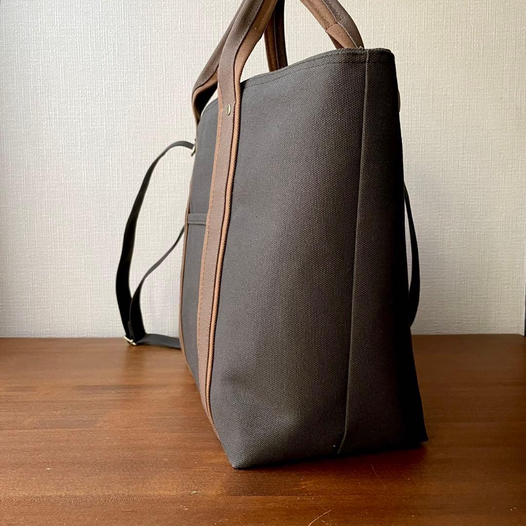 8号帆布トートバッグ(W)ブルージェイド×コーヒー　Zさま専用