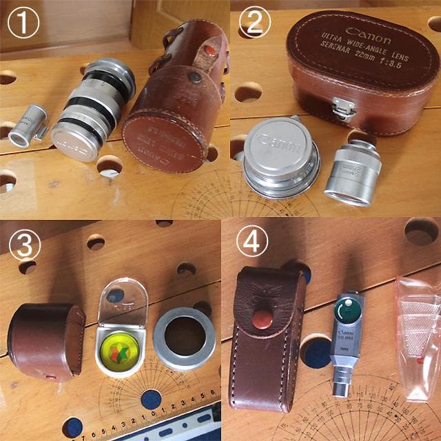 【ビンテージ】キヤノン 35mm フィルムカメラ IID(2D)型 とレンズ等