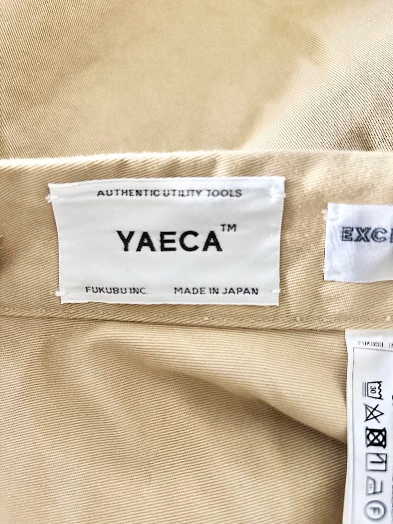 【美品】YAECA ツータックパンツ　KUSAKI KHAKI　サイズS