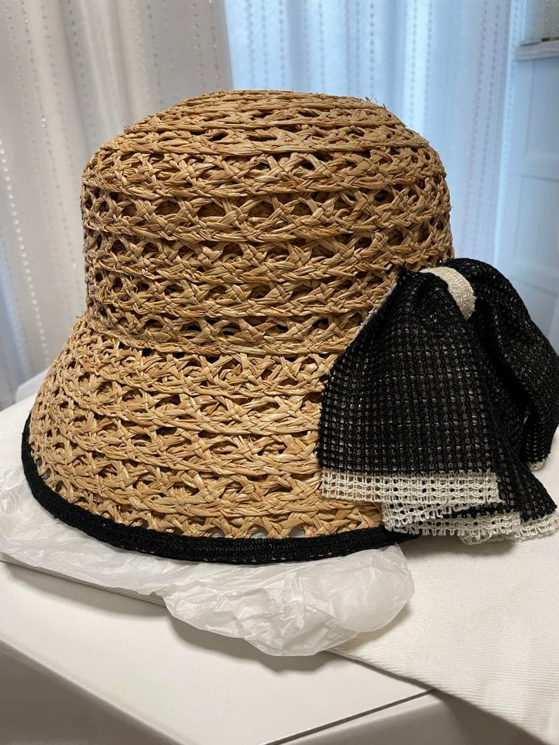 ✨新品未使用タグ付き　CA4LAカシラ　ラフィア　リボンハット