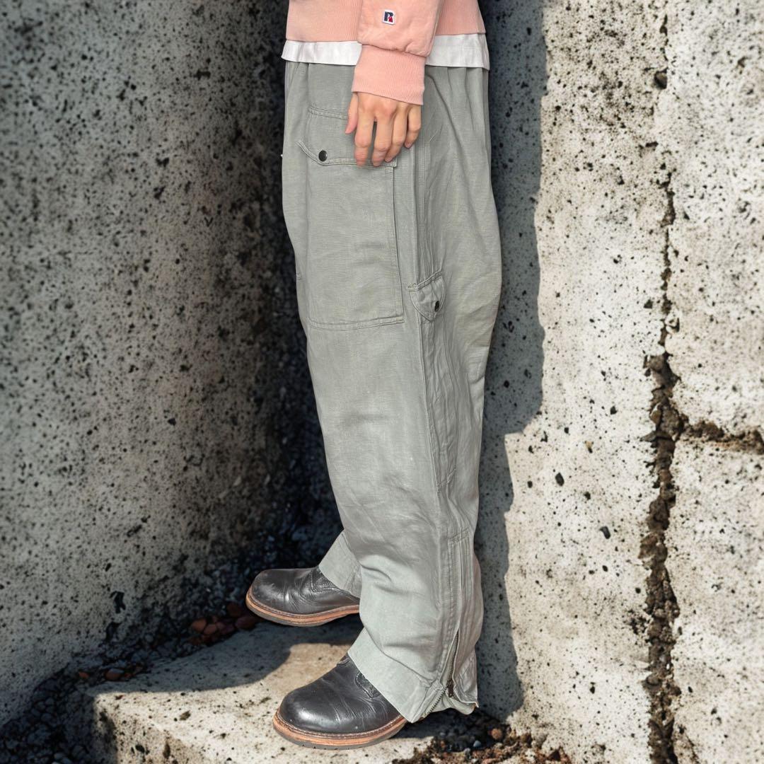 60s イタリア空軍実物 パイロットパンツ PRENTICEジップ ヴィンテージ