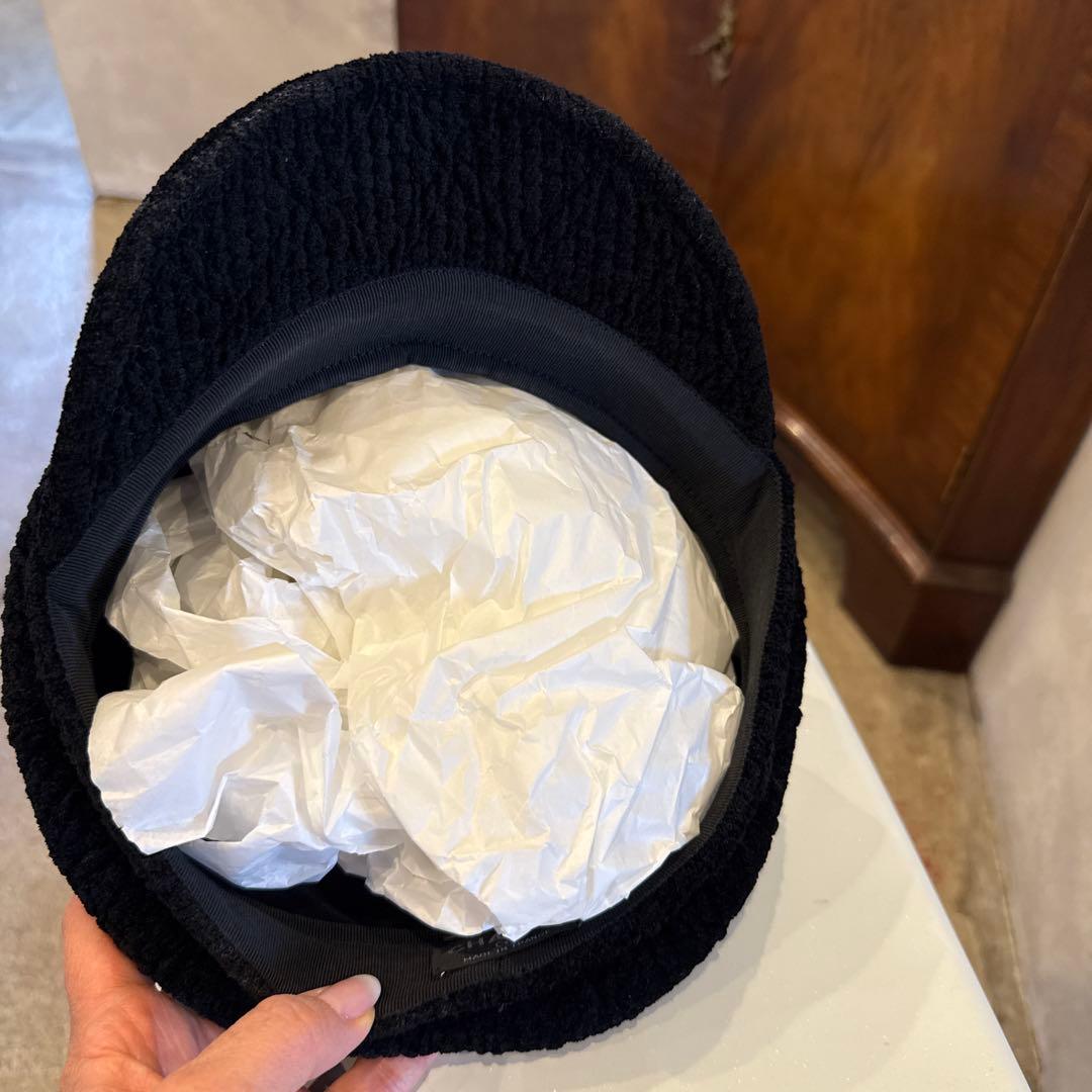 CHANELシャネル帽子キャスケットツイードブラック