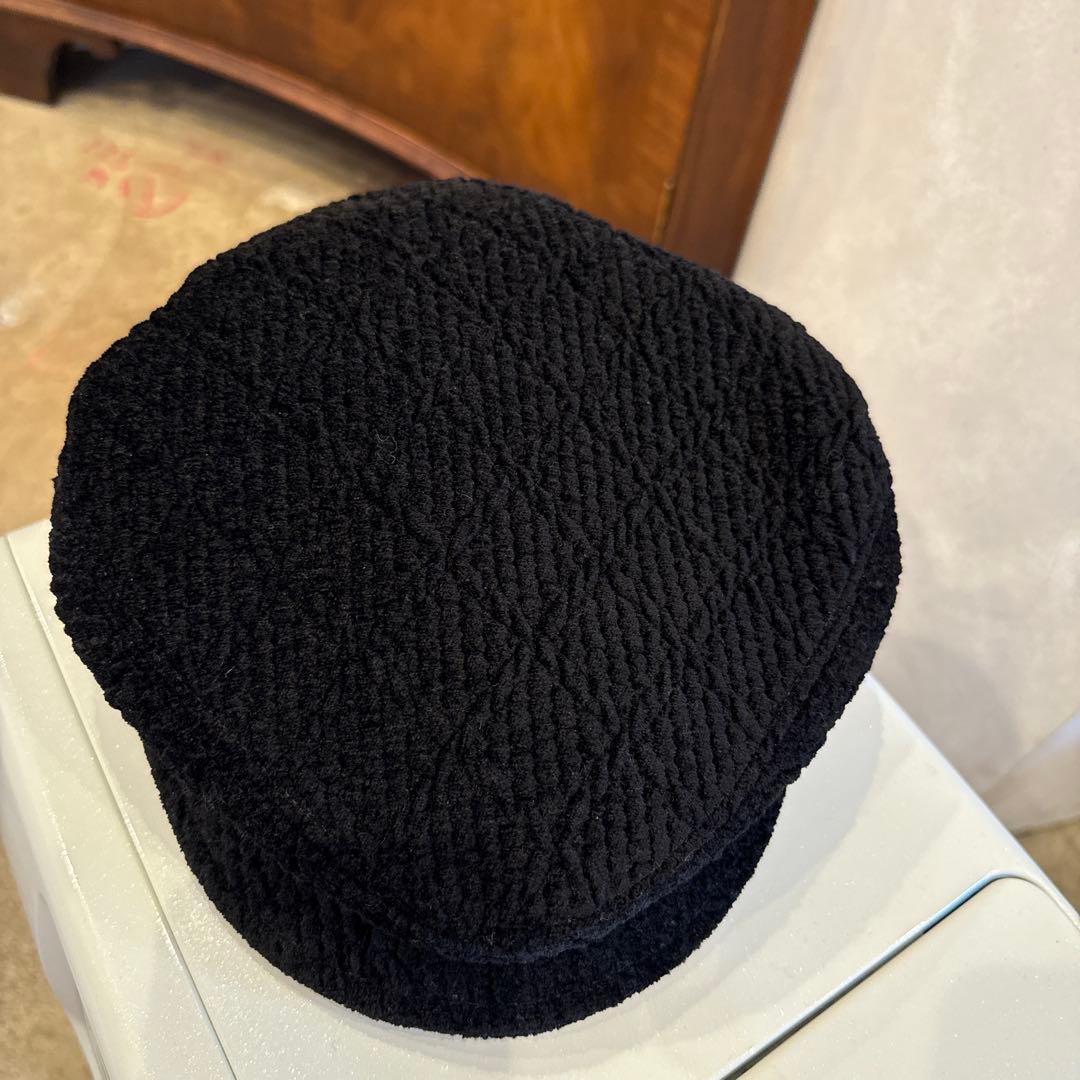 CHANELシャネル帽子キャスケットツイードブラック