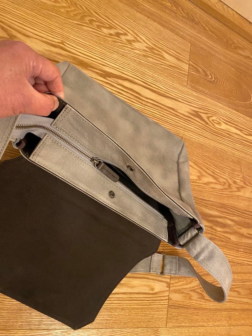 香久山鞄／備長炭染め帆布ショルダーバッグ（S）