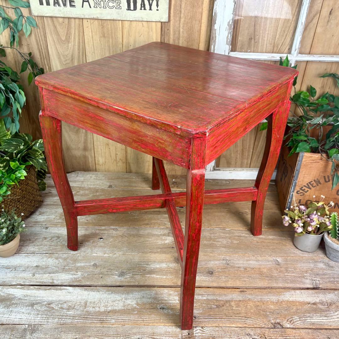 アンティークビンテージ年代物インドネシア木製カフェテーブル飾り台ディスプレイ台