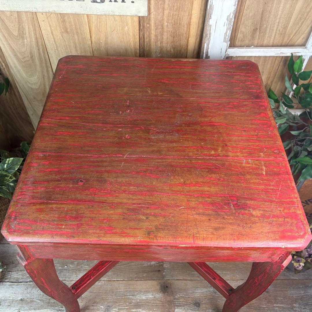 アンティークビンテージ年代物インドネシア木製カフェテーブル飾り台ディスプレイ台