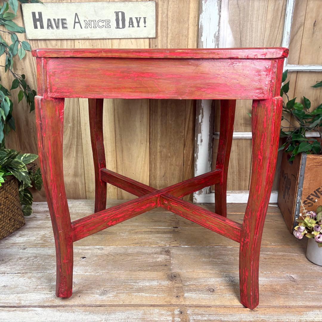 アンティークビンテージ年代物インドネシア木製カフェテーブル飾り台ディスプレイ台