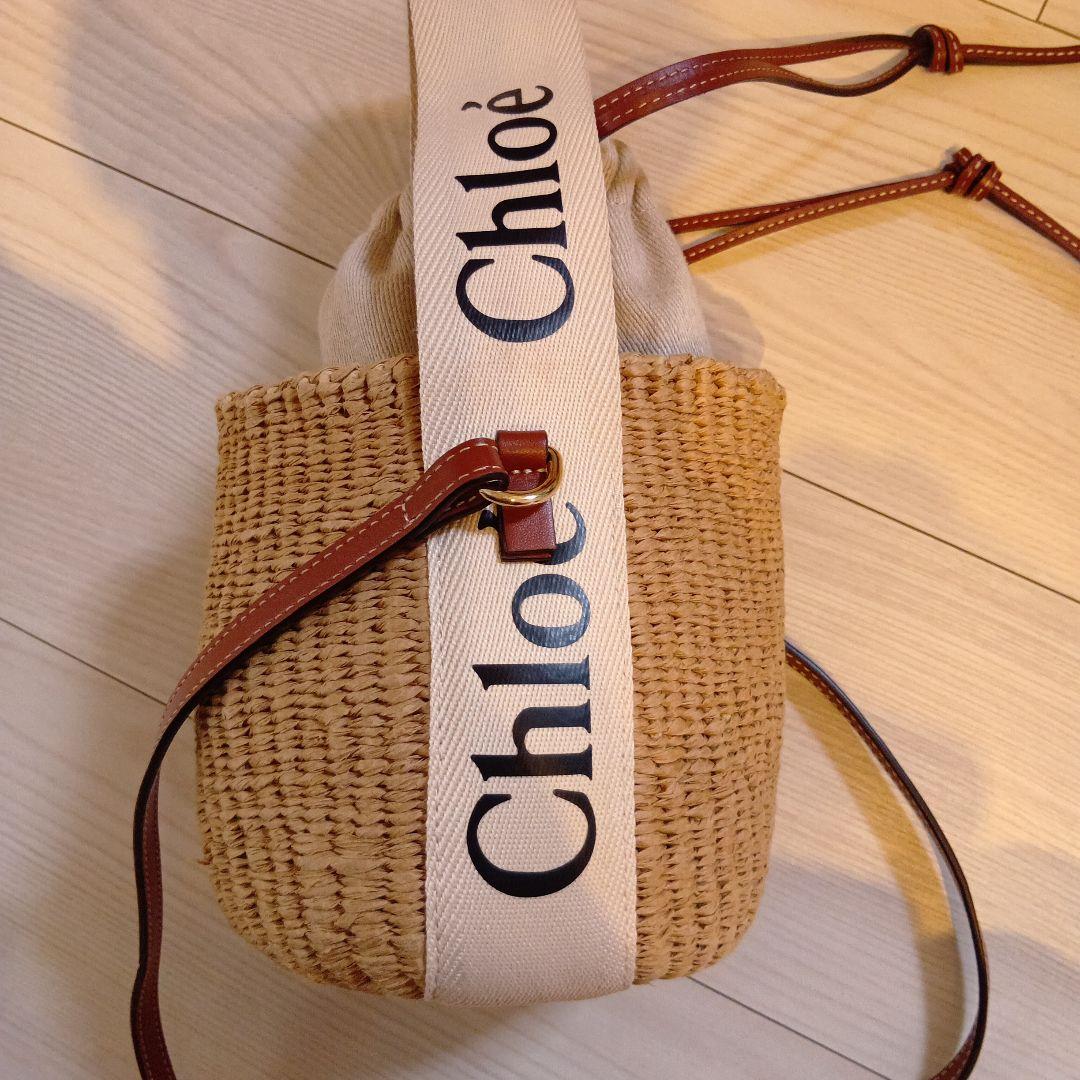Chloe クロエ WOODYスモールバスケット かごバッグ