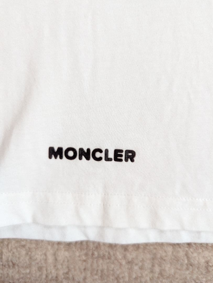 モンクレール　Tシャツ カモフラ　キッズ　140cm　白　美品　ロゴ　2020