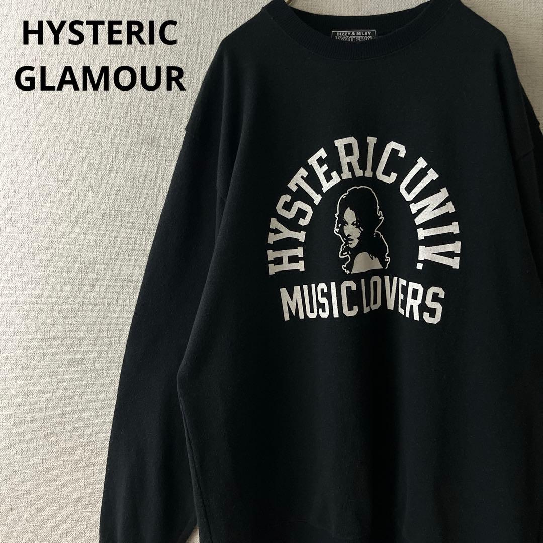 ヒステリックグラマー ヒスガール アーチロゴ スウェット トレーナー ブラック