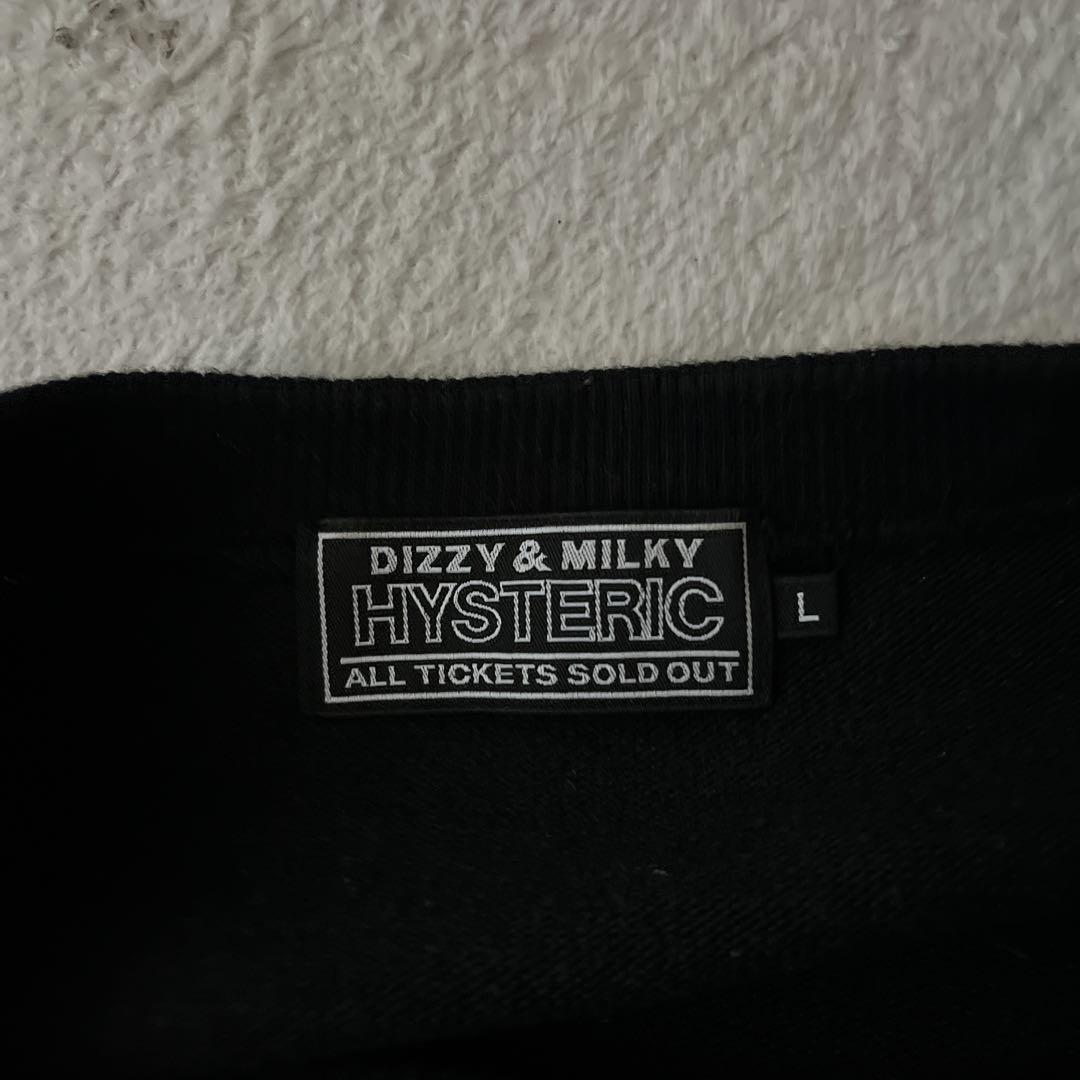 ヒステリックグラマー ヒスガール アーチロゴ スウェット トレーナー ブラック