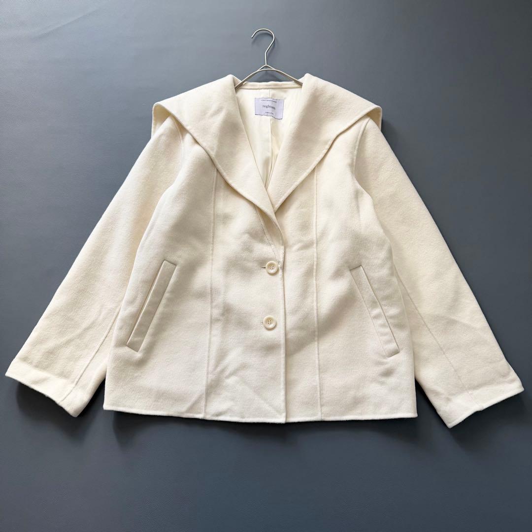 現行品✨regleam レグリーム セーラーショートコート オフホワイト 美品