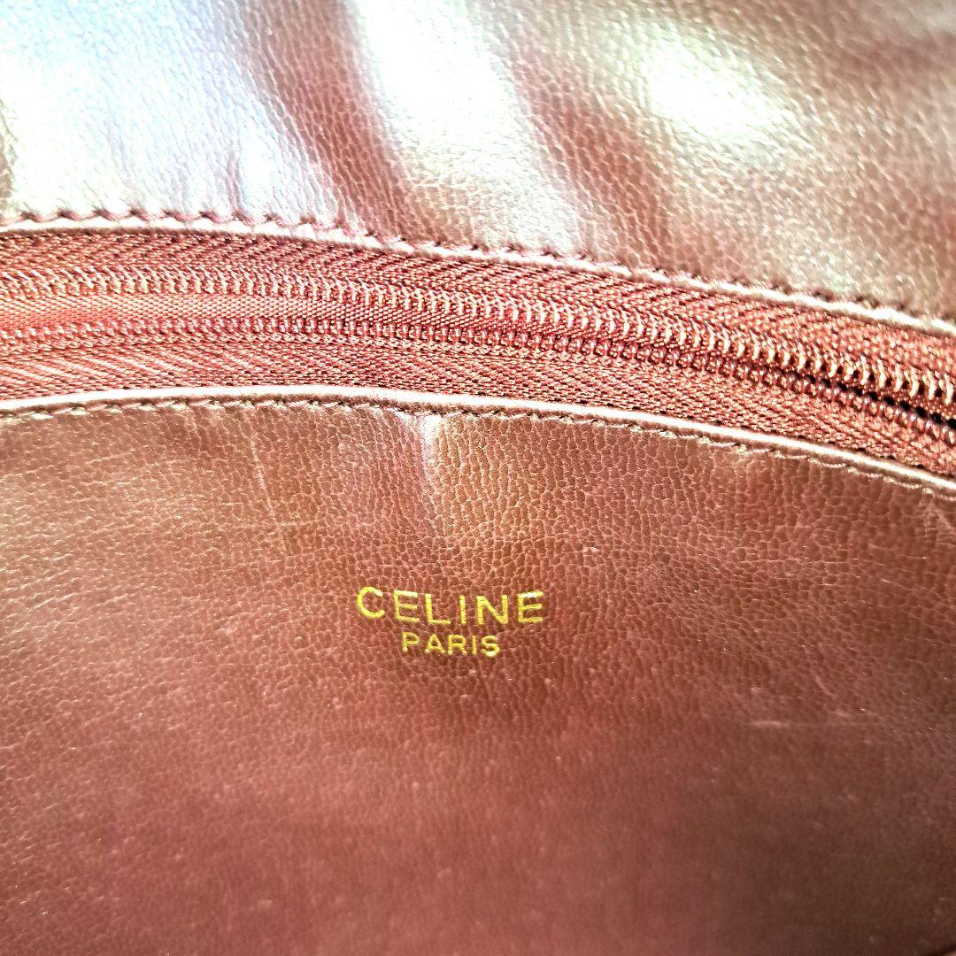 ✨️超美品✨️CELINE セリーヌ　Cマカダムキャンバス カーフワインレッド