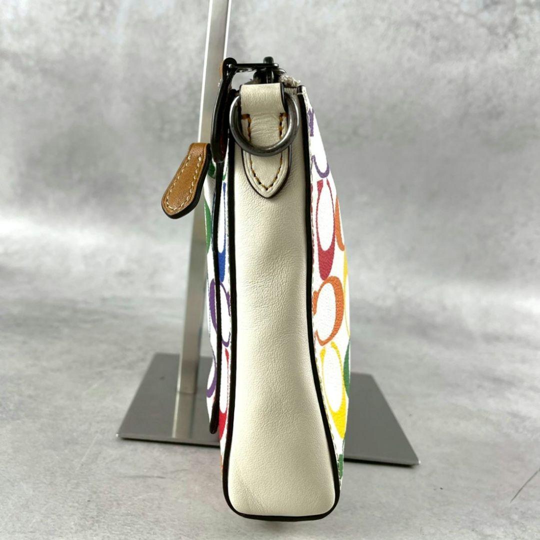 極美品 コーチ ホールデン 2way クロスボディ レザー レインボー ロゴ総柄