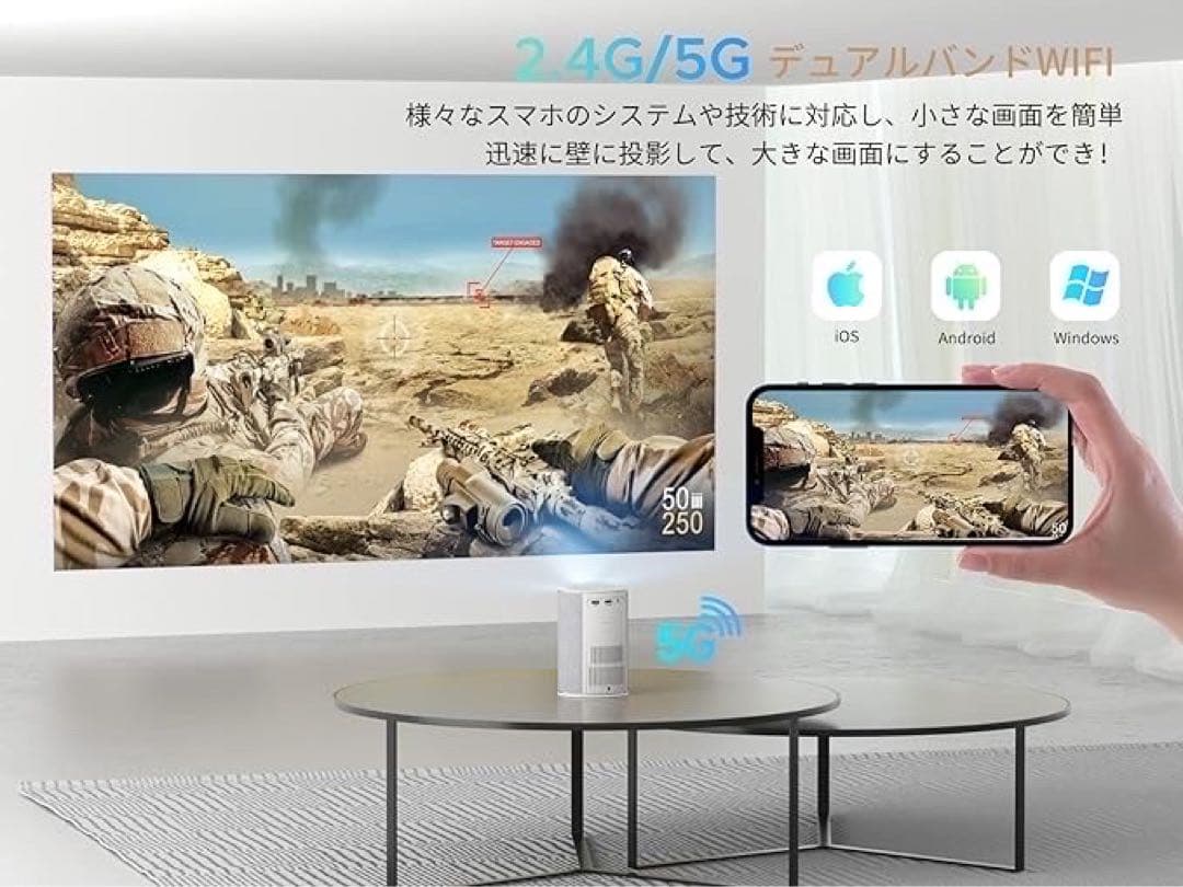 ホームプロジェクター 家庭用 26000LM 双方向Bluetooth5.3