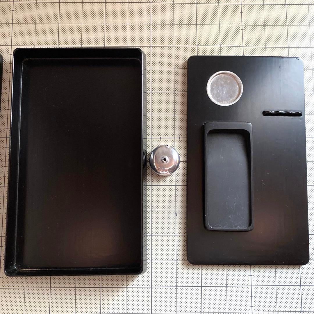 時代 文箱 蒔絵 硯箱 4点セット 菊模様