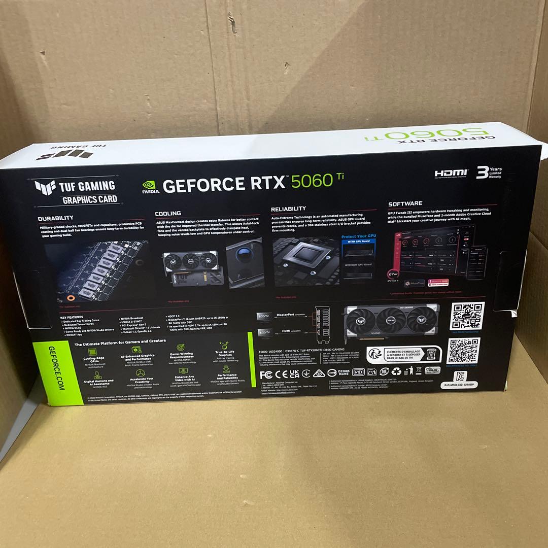 ASUS NVIDIA GeForce RTX 5060Ti ビデオカード