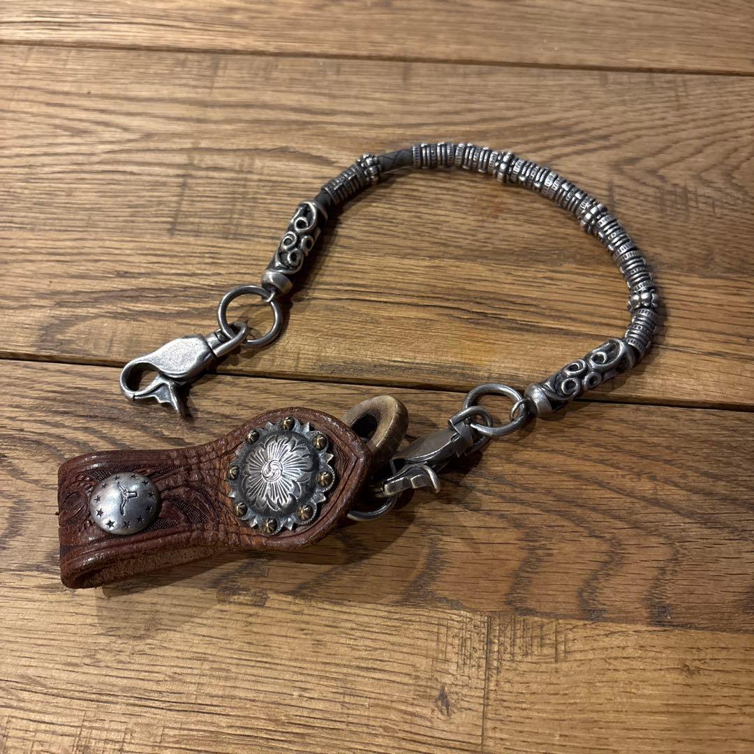 ウォレットチェーン　レザー　vogt 14kgf キーリング