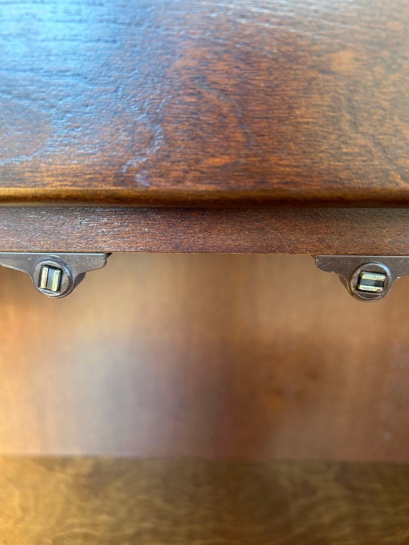 大雪木工 北海道民芸家具 ライティングビューロー 天然木 収納机 学習机