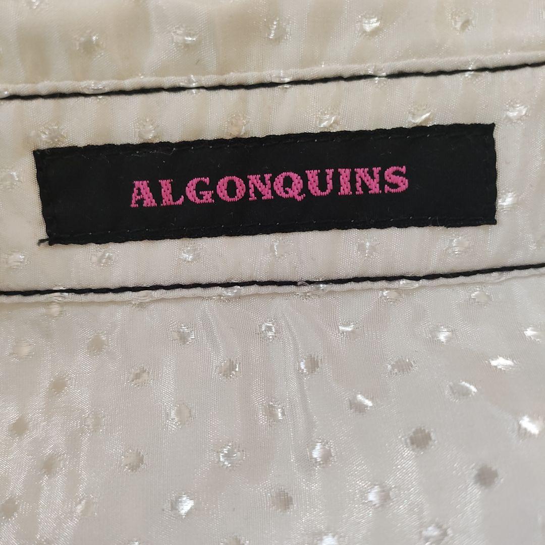 ALGONQUINS ノースリーブホワイトワンピース フリル付き