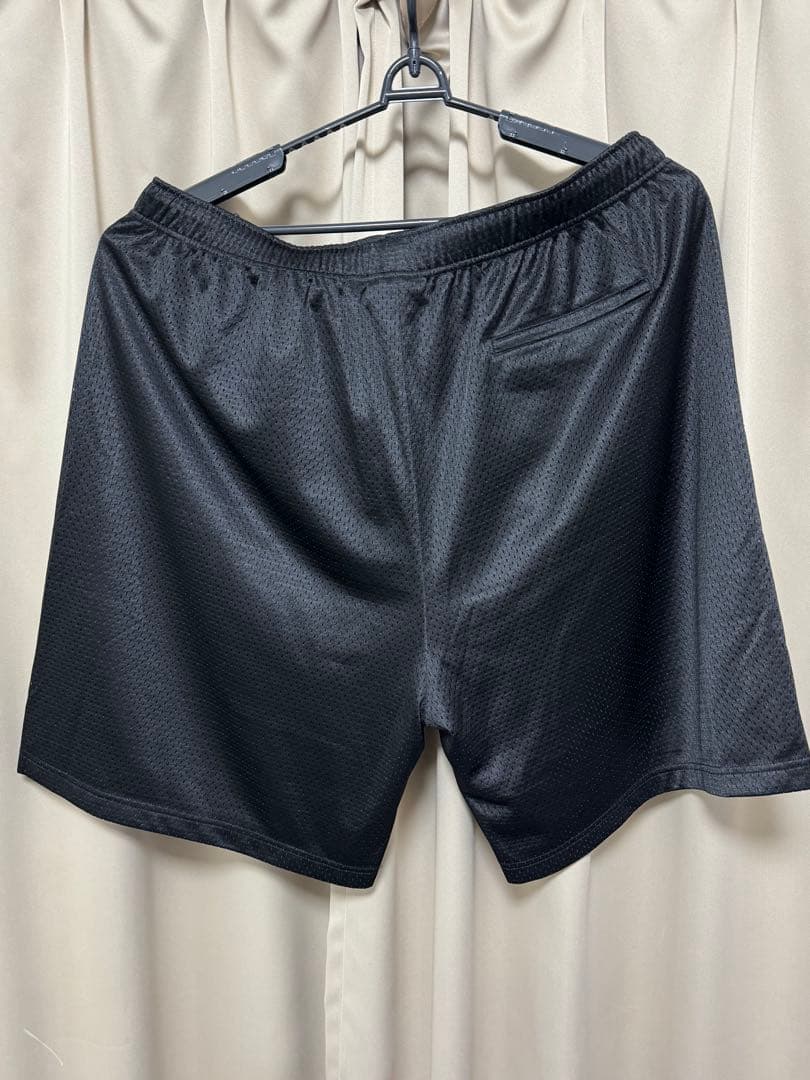 Supreme ブラック メッシュショートパンツ