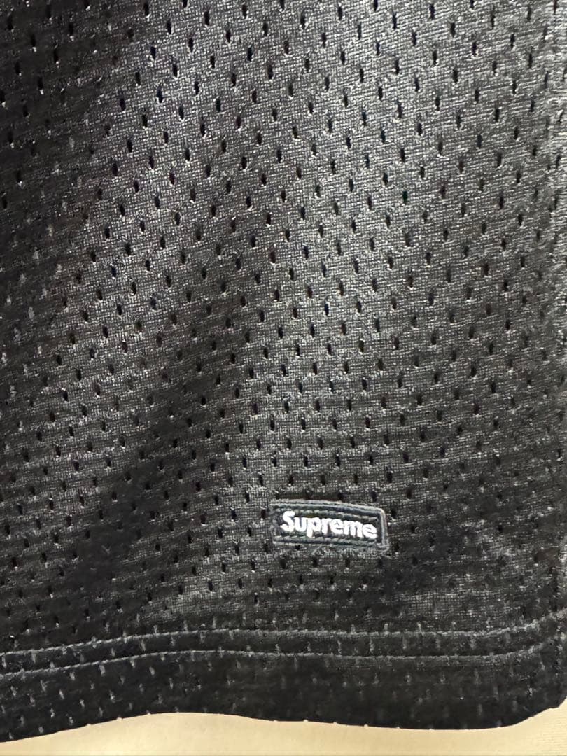 Supreme ブラック メッシュショートパンツ