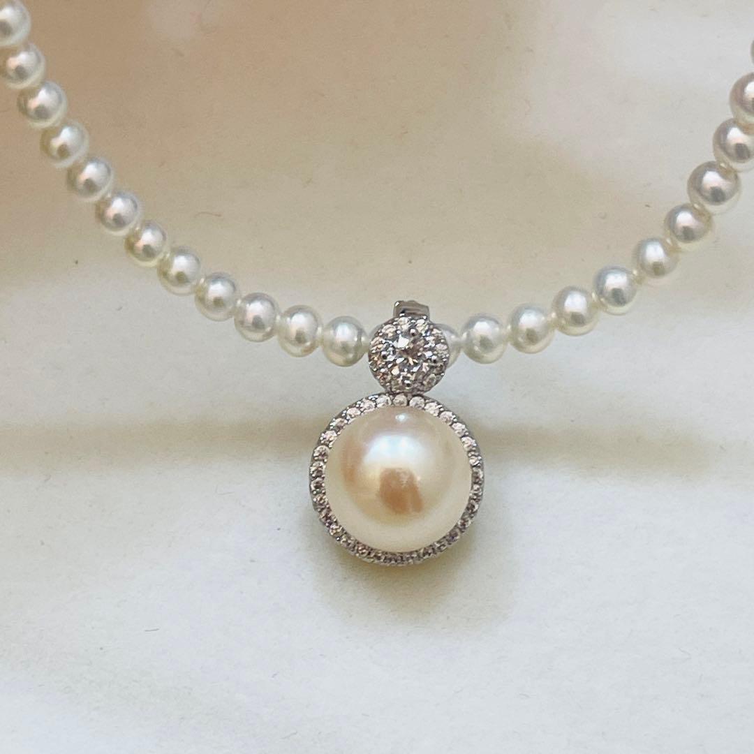 豪華絢爛　高級大珠 本真珠　パールトップペンダント　絶品光沢　 10mm