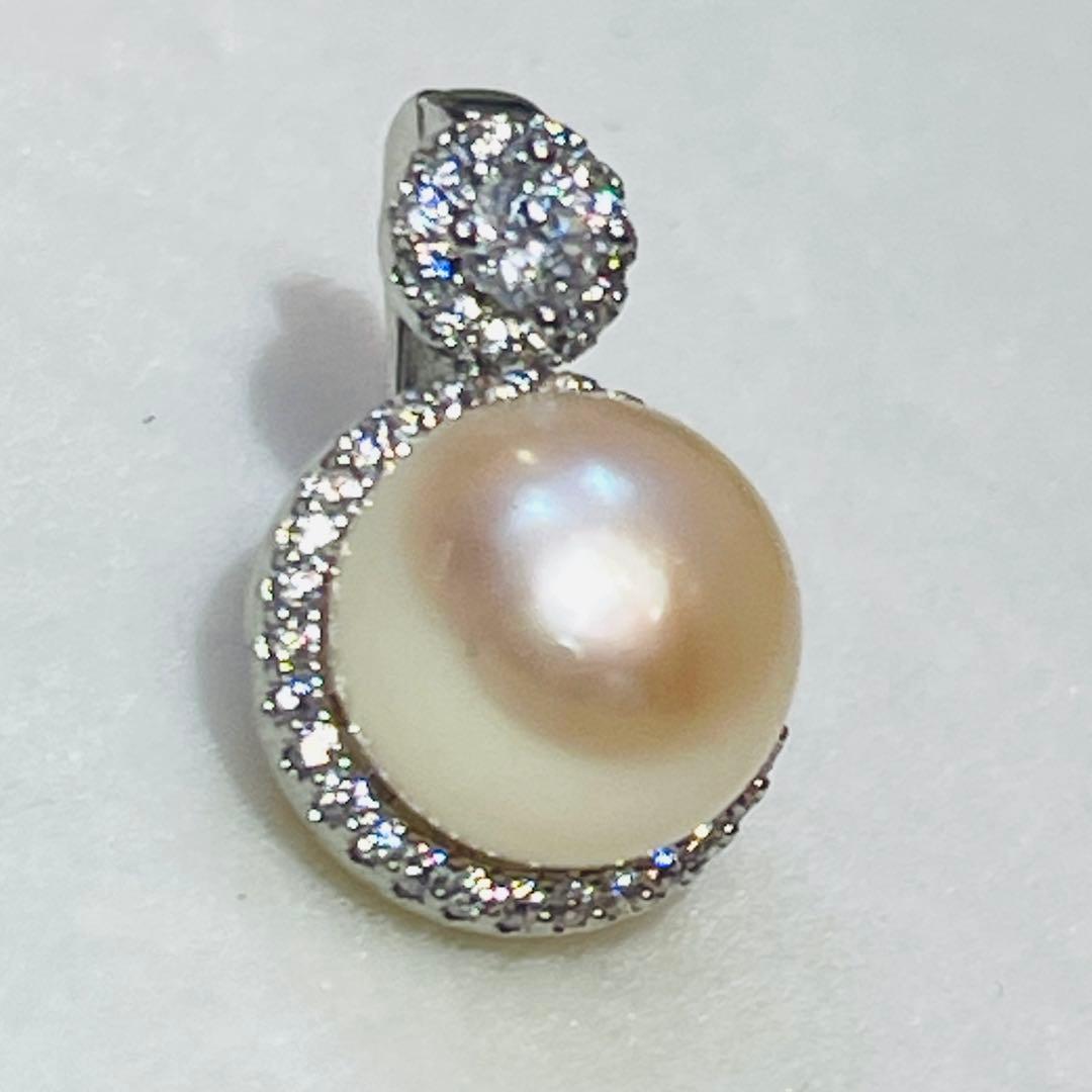 豪華絢爛　高級大珠 本真珠　パールトップペンダント　絶品光沢　 10mm