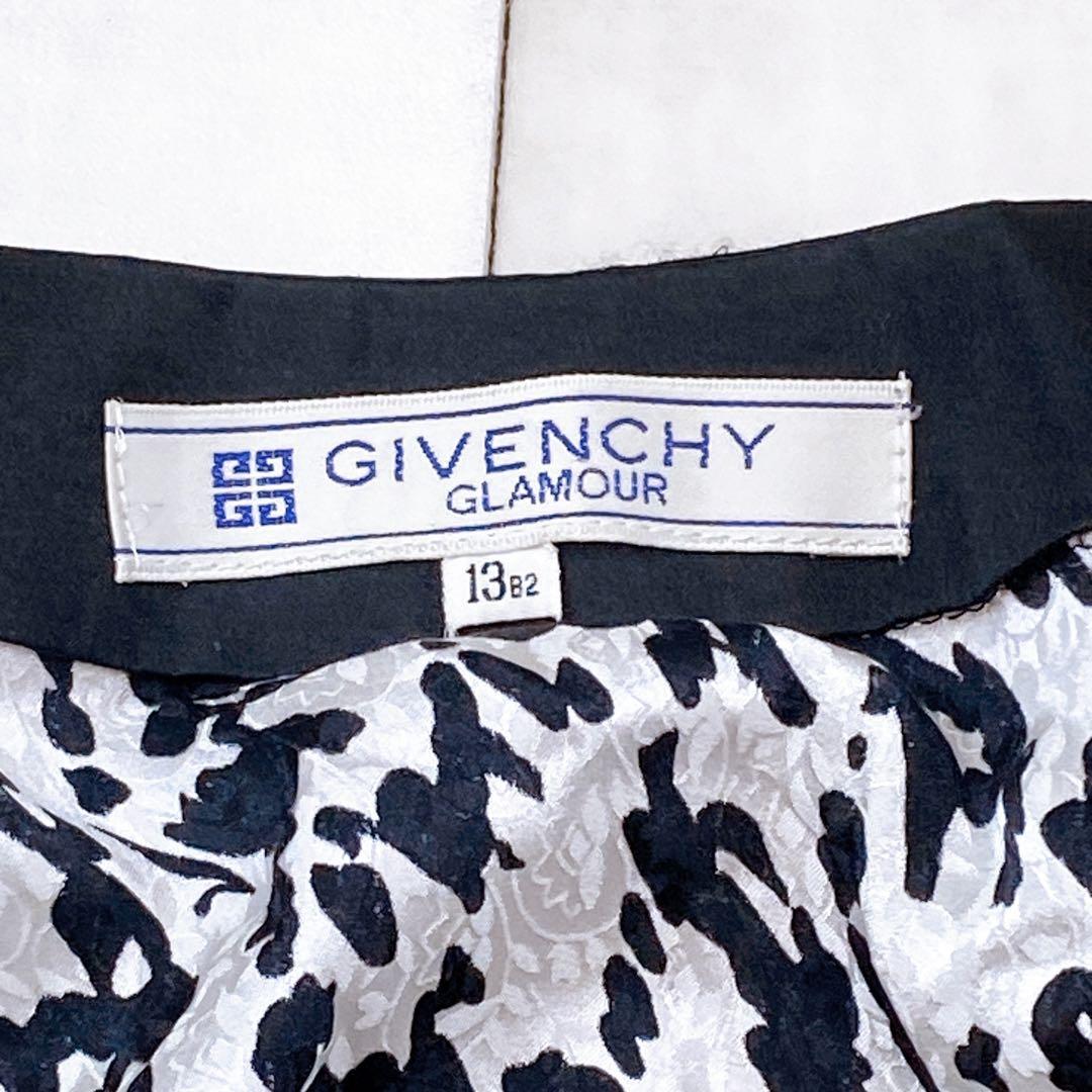 美品 総シルク ウエストゴム ジバンシー 総柄 金ボタン LL 大きいサイズ