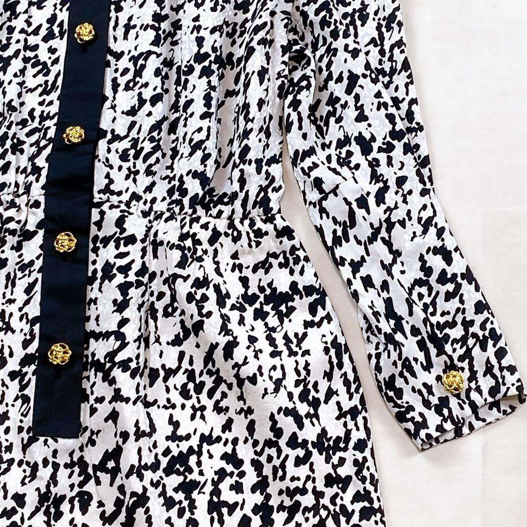 美品 総シルク ウエストゴム ジバンシー 総柄 金ボタン LL 大きいサイズ