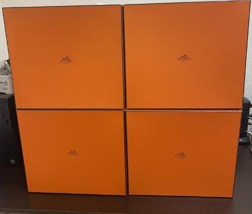 エルメス Hermes 4個 空箱No095 34x38x15